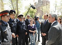 President Serzh Sargsyan Visited Capital Park (Photos)