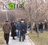 Акция протеста против строительства камнерезочного цеха на зеленой территории в Нор Норке