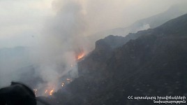 «Խոսրովի անտառ» պետական արգելոցում բռնկված հրդեհը դեռ չի հաջողվել մարել