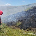 Пожар, возникший в Арцваберде, самопотушен: на площади 25 га сгорели кусты и рыхлый травяной покров
