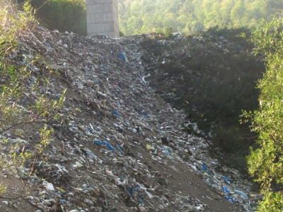Content of Landfill Site in Dilijan Dumped into Aghstev River (Photos)