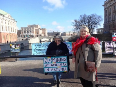 No To Mining at Amulsar, Protests in Sweden