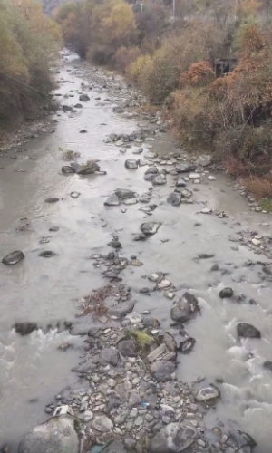 Again Gray Fluid Flowing Voghji River