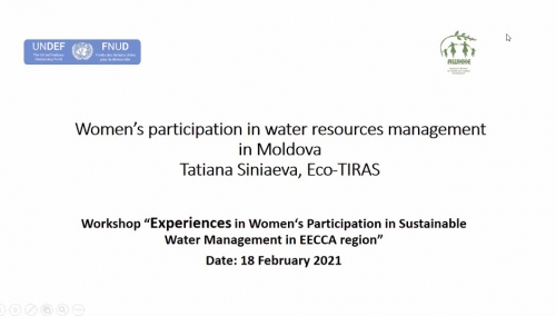 Experiences in Womens Participation in Sustainable Water Management in EECCA Region