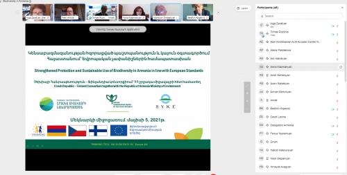 Project Aimed at Enhanced Protection of Biodiversity and Sustainable Use in Armenia with Czech -Finnish Collaboration Kicked off in Armenia